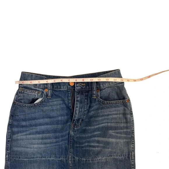 Madewell The Rilee Denim Midi Skirt Size 26 - Picture 5 of 7